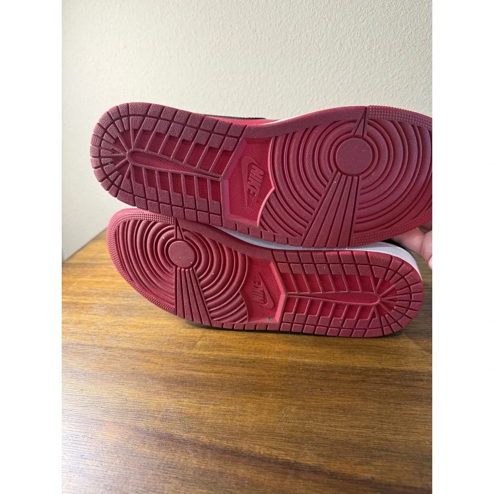 Nike Air Jordan 1 Mid SE Red Black Men's Basketball Shoes Size 10.5